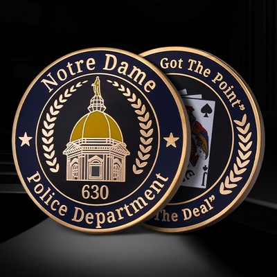 1.5" Custom Shape Hard Enamel Coins (Color Both Side)